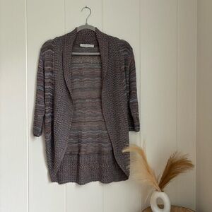 A Knitch Above Earthy Tones Open Cardigan
